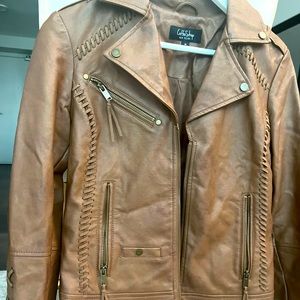 Vegan leather jacket for women